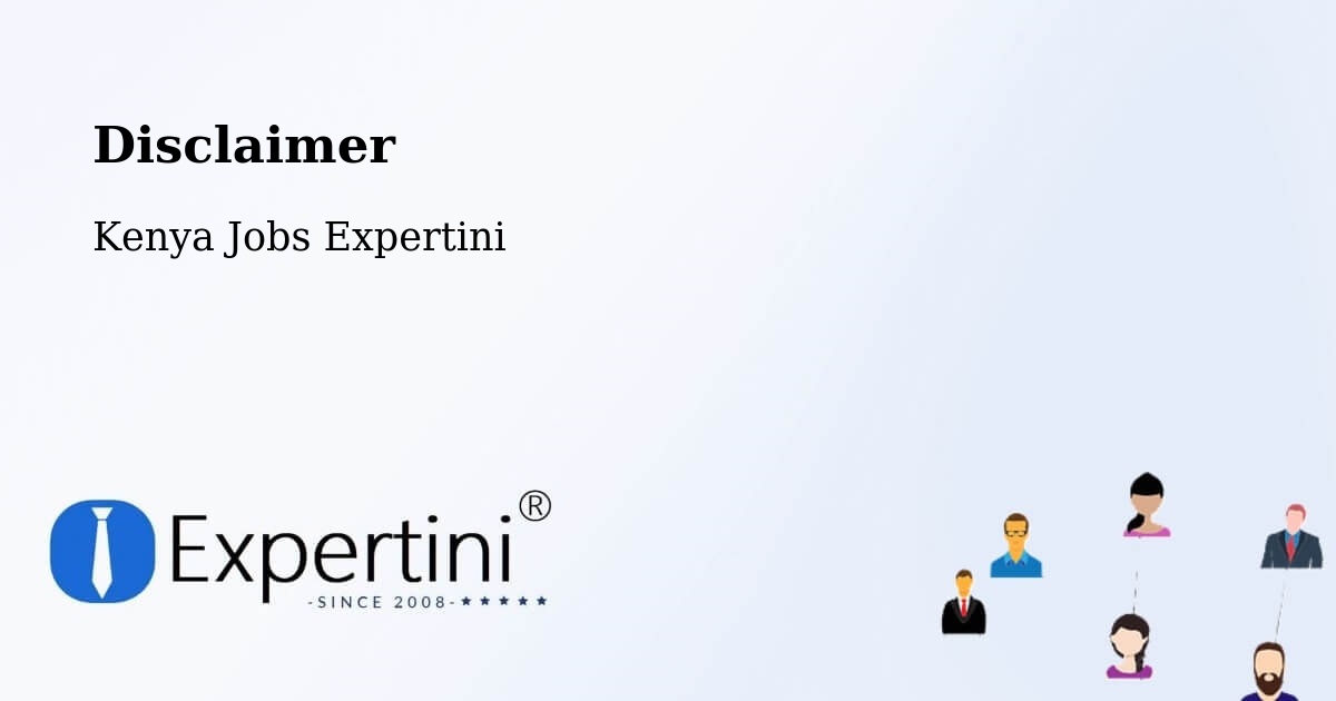 Disclaimer – Mtito Andei - Kenya Jobs Expertini